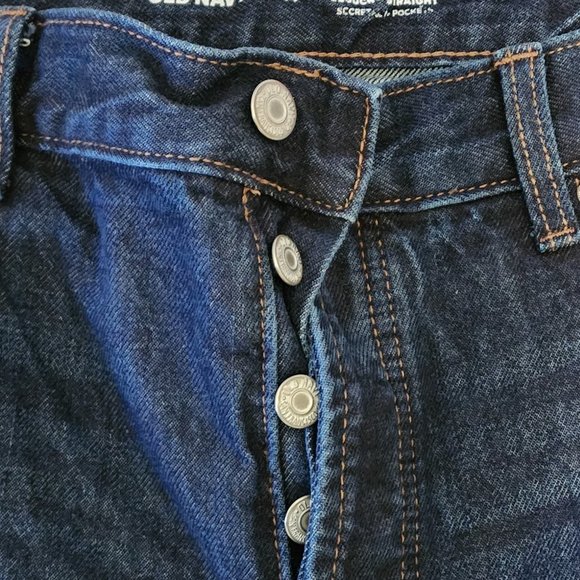 Old Navy High Rise Slouchy Straight Secret Slim Pockets Button fly Size 14 - Picture 10 of 11